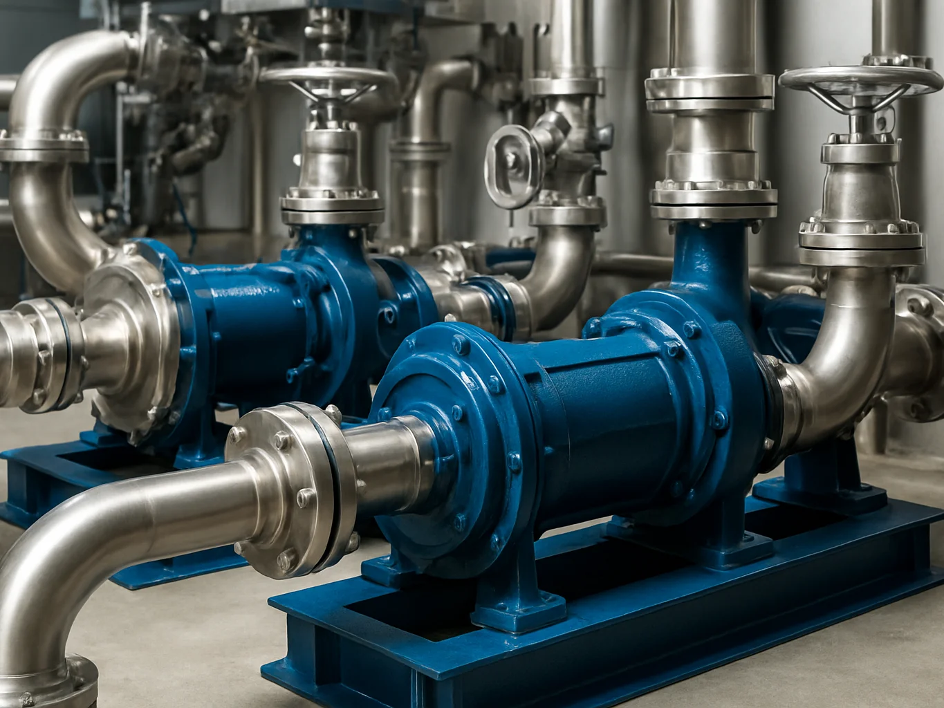 Heavy-duty industrial water distribution pumps with cast-iron cas